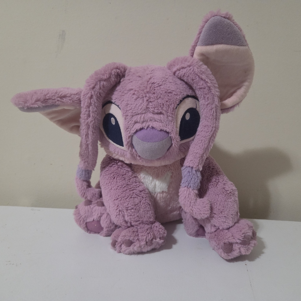 Disney Lilo & Stitch Pink Dog Angel Stitch Plush Super Soft Fuzzy 16"